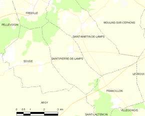 Poziția localității Saint-Pierre-de-Lamps