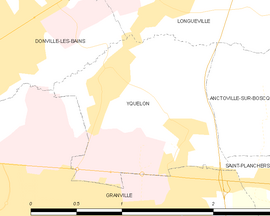 Mapa obce Yquelon