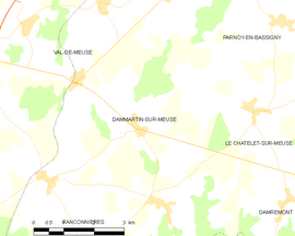 Mapa obce Dammartin-sur-Meuse