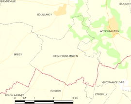 Mapa obce Réez-Fosse-Martin