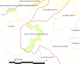 Mapa obce Saint-Christophe-de-Chaulieu