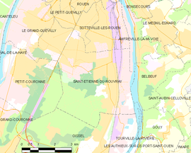 Mapa obce Saint-Étienne-du-Rouvray