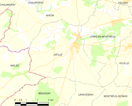 Mapa obce Latillé