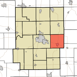 Map highlighting Washington Township, Kosciusko County, Indiana.svg