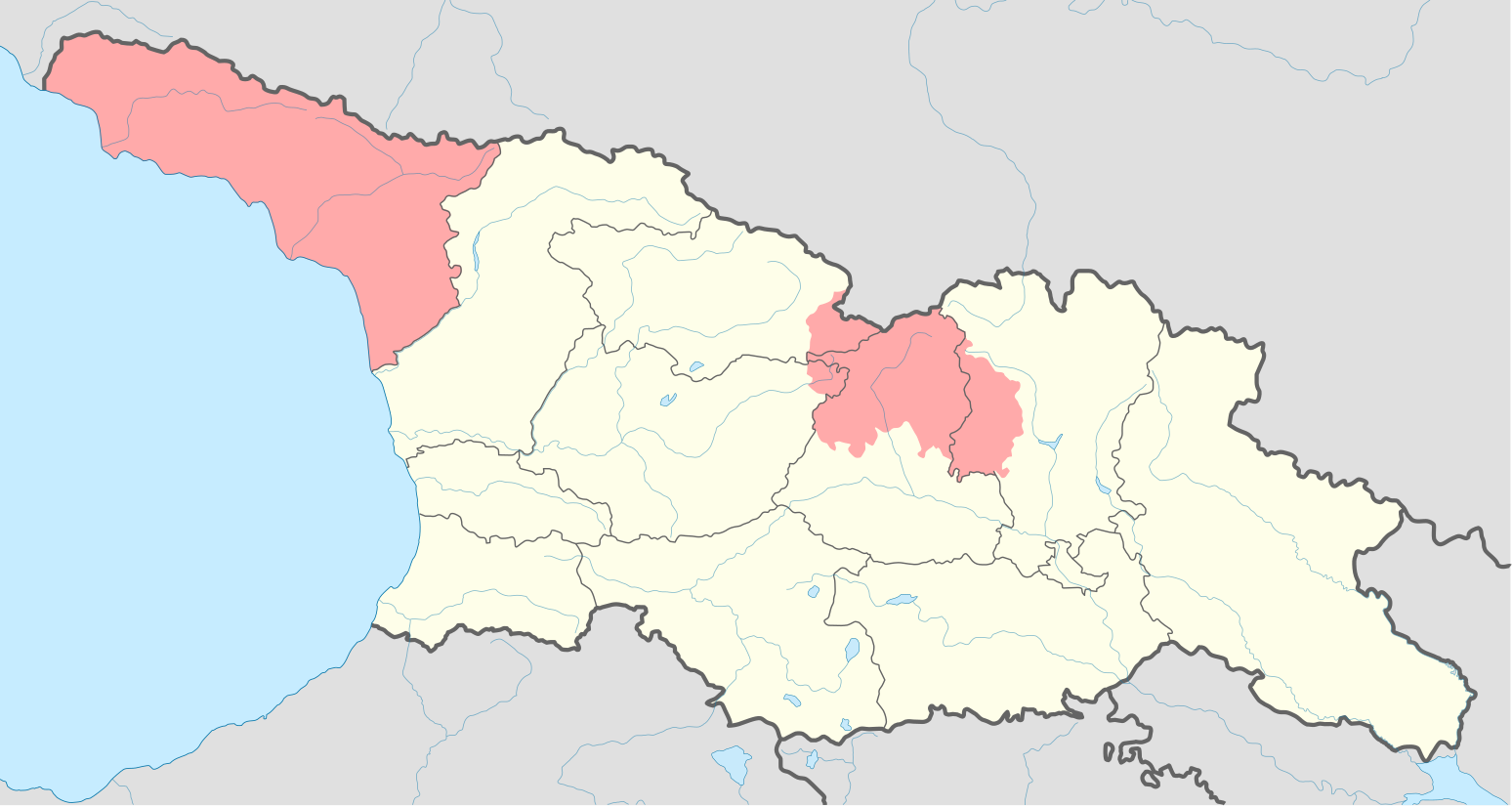 Абхазия северная осетия. Карта Грузии и Абхазии и Южной Осетии. Карта Грузии без Абхазии и Южной Осетии и Аджарии. Абхазия и Грузия на карте. Южная Осетия на карте Грузии.