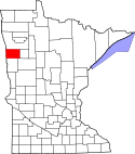 Map of Minnesota highlighting Norman County.svg