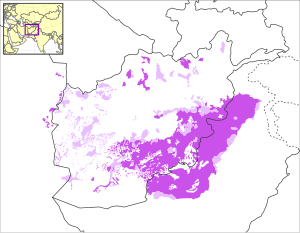 A map of Pashto-speaking areas