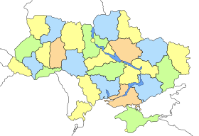 Map of Ukraine Oblasts simple 4 colors.svg