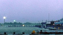 Photograph of rough waters in a storm