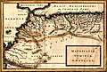 Carte de la Maurétanie et de la Numidie, à la fin de l'époque de Jugurtha
