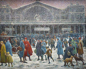 The Gare de l'Est during snowfall (1917) Maximilien Luce-La Gare de l'Est sous la neige-1917.jpg