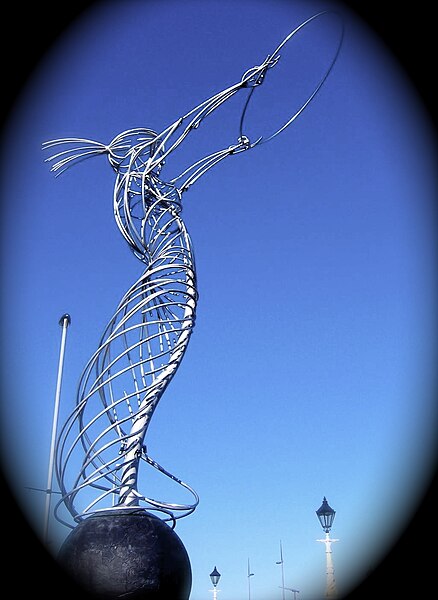 File:Modern Artwork beside the Queen's Bridge, Belfast. - panoramio.jpg
