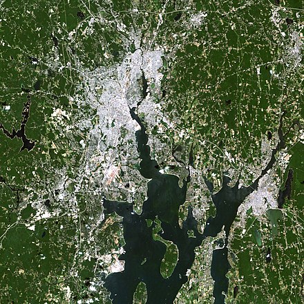 Satellite photograph of greater Providence