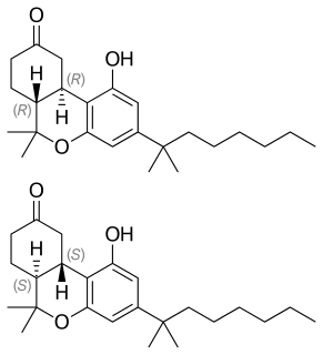 <span class="mw-page-title-main">Nabilone</span> Synthetic cannabinoid