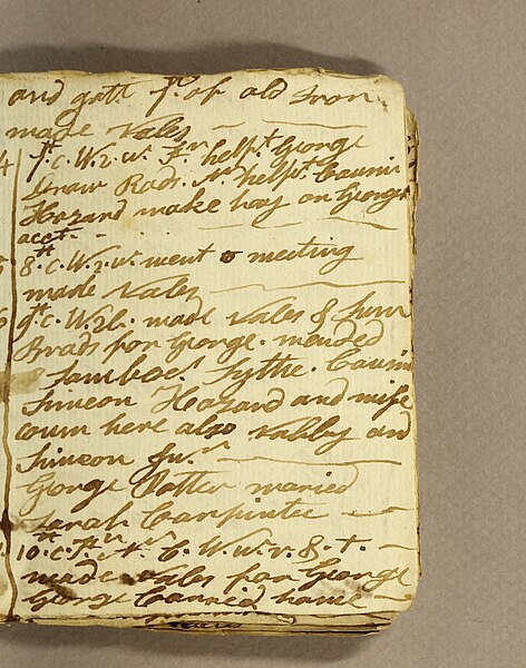 File:Nailer Tom's Diary, 1778-1840, incomplete. (1782) (14581378539).jpg