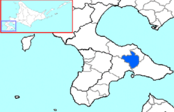 The location of Nanae in Oshima Subprefecture.