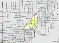 Karte des US Census Bureau mit CDP-Grenzen