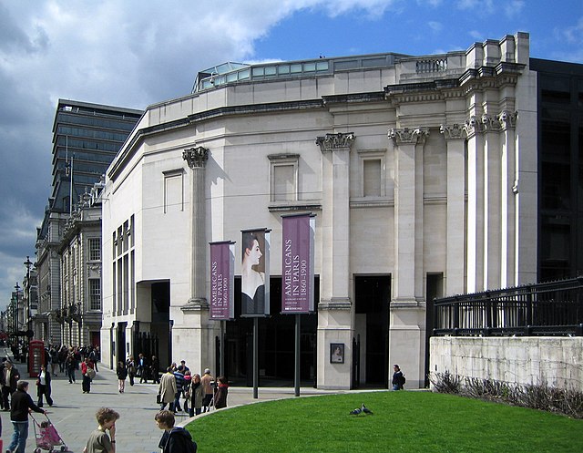 The Sainsbury Wing, as built, seen from Trafalgar Square