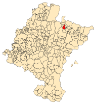 Localização do município de Garralda em Navarra