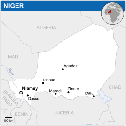 Republica Niger - Harta