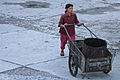 北韓郊區的婦女