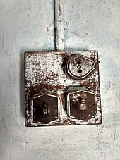 Old tumbler switch composed of Bakelite Old Bakelit light switches and socket.jpg