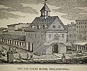 Vieux Philadelphie, Pennsylvanie, Palais de justice, pré-1789.jpg