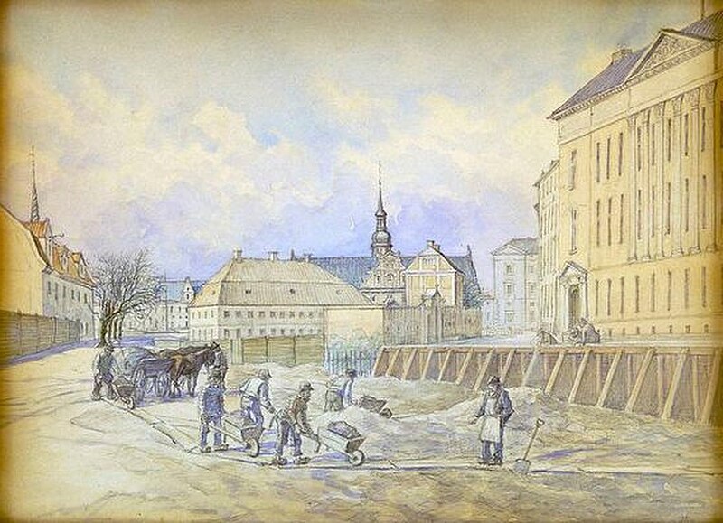 File:Opfyldning af Holmens Kanal 1834.jpg