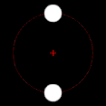 Two bodies with similar mass, like the 90 Antiope asteroid system