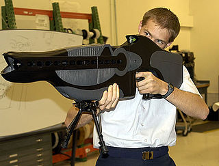 <span class="mw-page-title-main">Personnel halting and stimulation response rifle</span> American non-lethal laser dazzler prototype