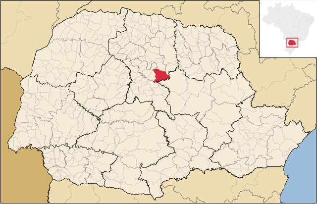 Localização de Faxinal no Paraná