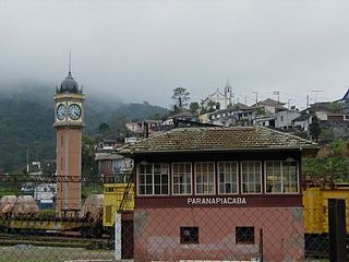 Vista da vila de Paranapiacaba, olhando-se da parte baixa da cidade