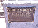 Placa fundacional del Complejo Parque España