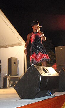 Patrice Roberts performing at a fete in 2008