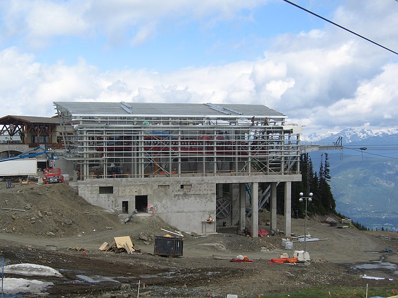 File:Peak 2 Peak Gondola Construction Whistler Terminal.JPG