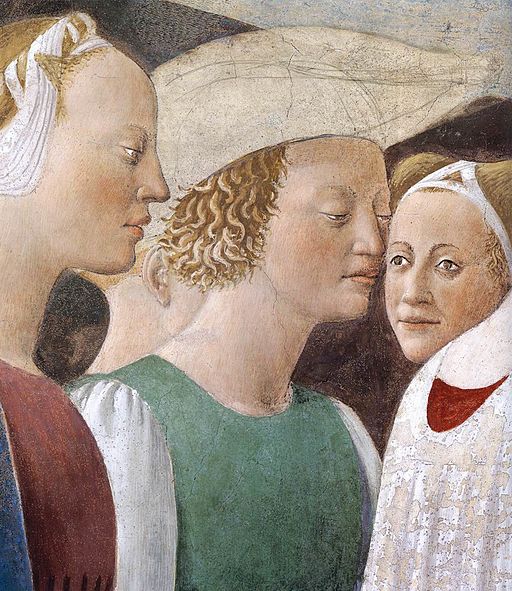 Piero della Francesca, Adorazione della Croce (dettaglio), affresco, Basilica di San Francesco, Arezzo