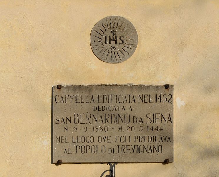 File:Plate of San Bernardino in Trevignano Romano.jpg