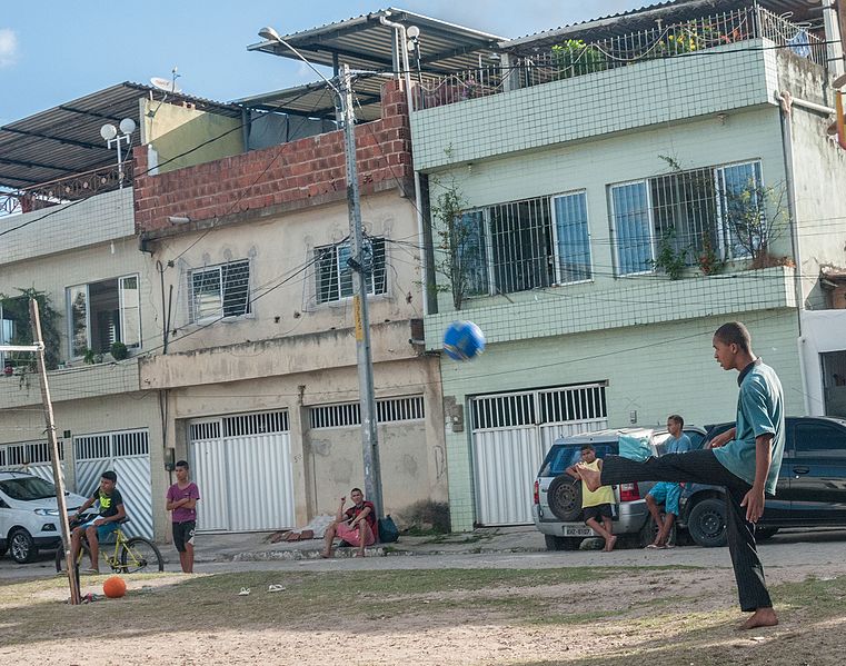 File:Playing street Soccer in recife, pernambuco state of Brazil.jpg