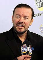 Photographic portrait of Ricky Gervais