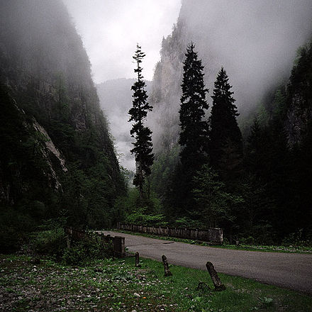 The road leading to the Lake Ritsa