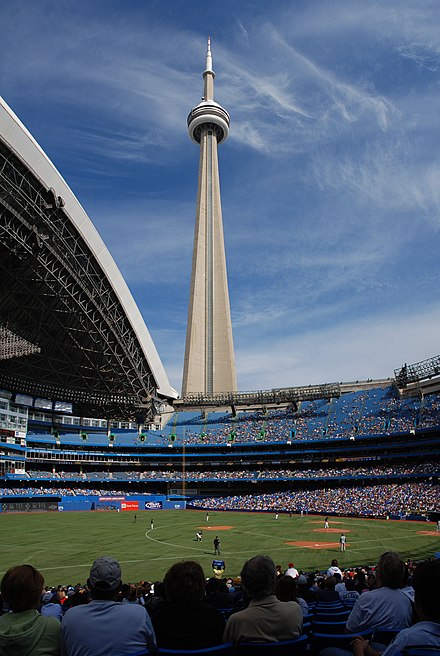 CN Tower viewed from Rogers Centre