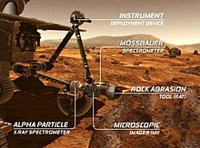 Rover sur mars vue du bras robotise.jpg