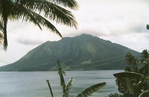 Ruang as seen from Tahulandang Island