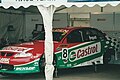 Russell Ingall's Castrol Perkins car in the garage