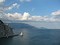 Sail Rock and Yalta Bay from Aurora's cliff, Crimea.jpg