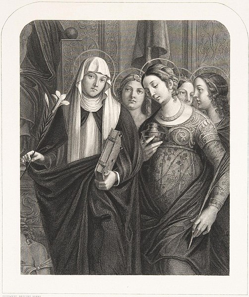 File:Saints Catherine, Magdalene, Ursula and two Virgins-Raab-Philadelphia.jpg