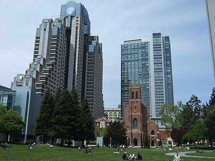 New skyscrapers over Yerba Buena Gardens