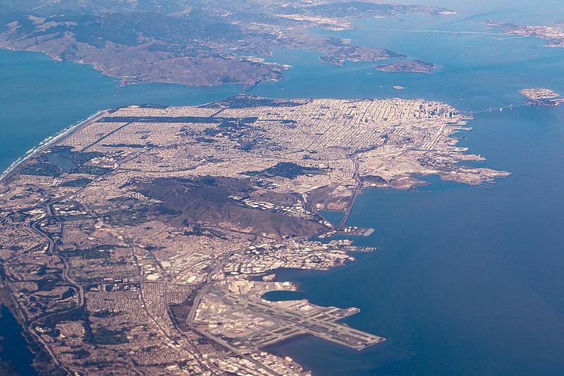 File:San Francisco and SFO Aerial 2018.jpg
