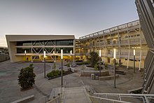 Santa Monica High School. Santa Monica High School Science and Technology Building, Central Plaza.jpg