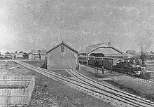 Der Bahnhof um 1880